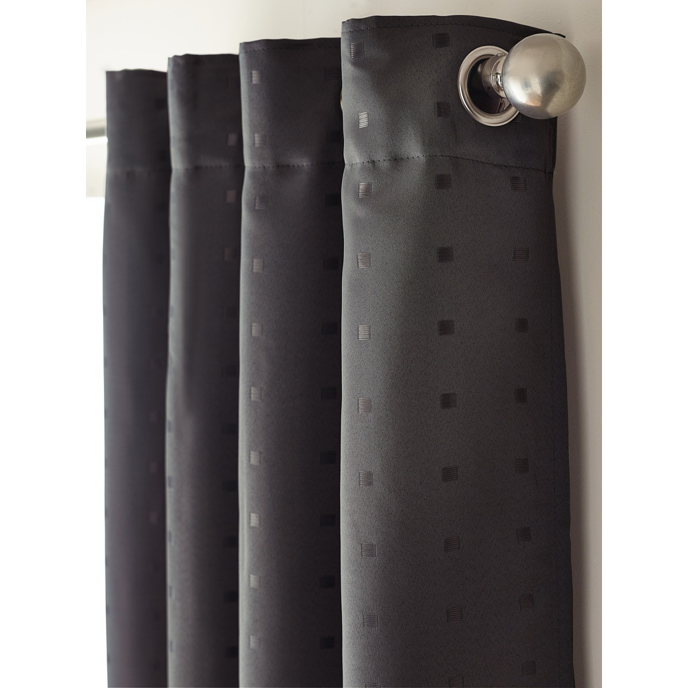 Alan Symonds Madison Charcoal Ring Top Curtain 168 x 229cm Image 4