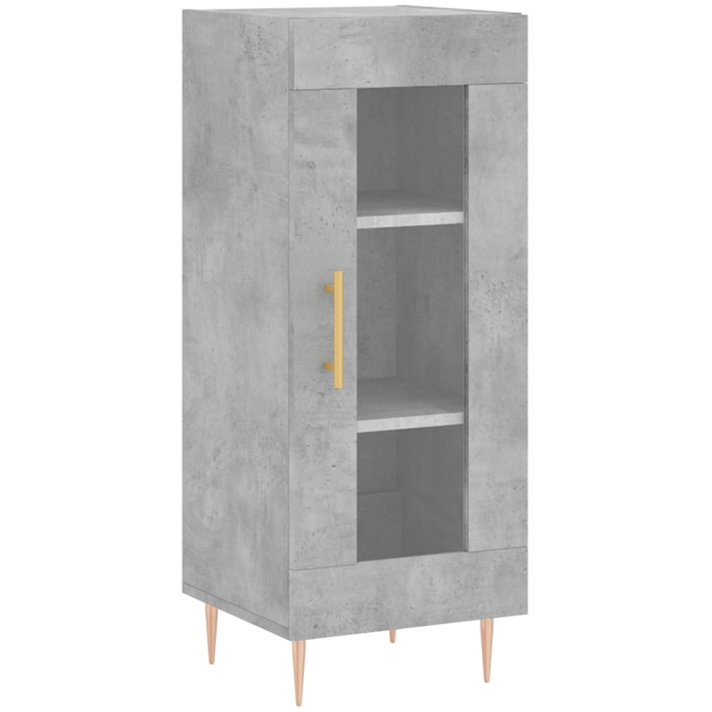 vidaXL 2 Glass Door Concrete Grey Highboard Image 7