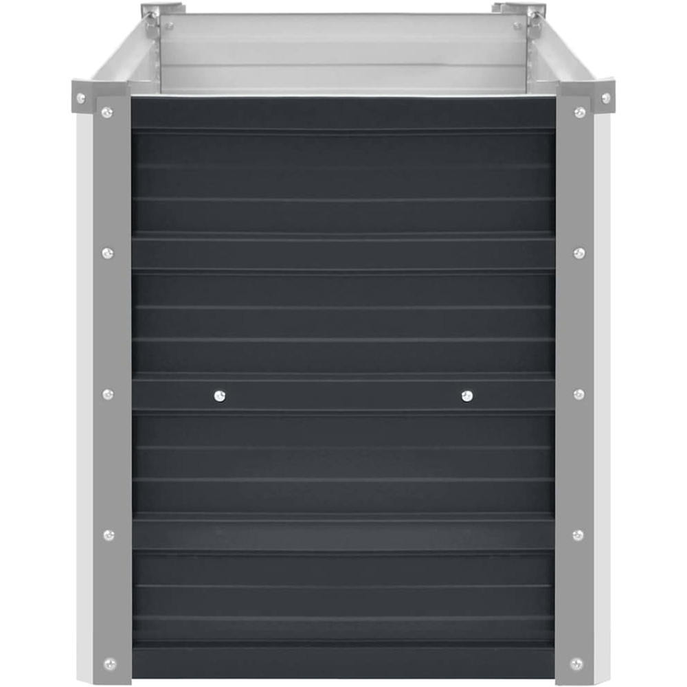 vidaXL Anthracite Galvanised Steel Raised Garden Bed 45 x 40 x 100cm Image 4