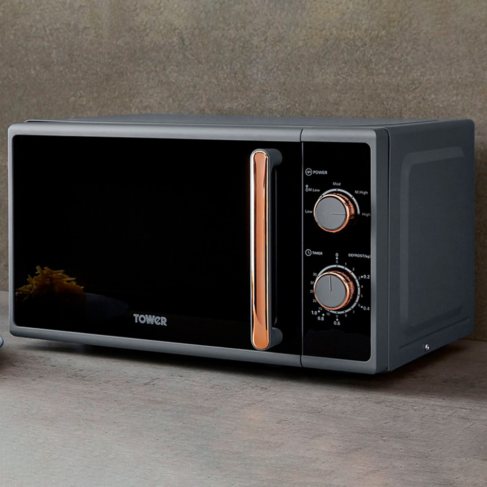 Tower Grey Cavaletto 800W 20L Manual Microwave Image 9