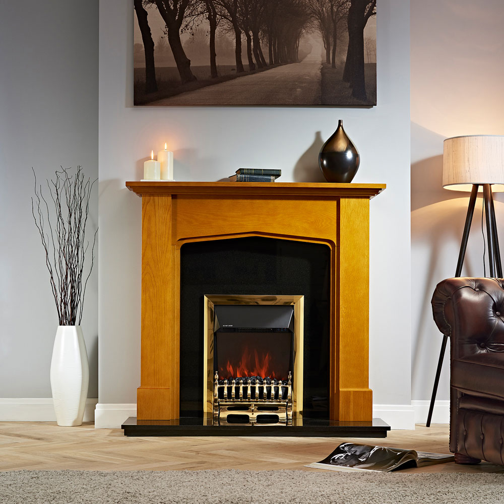 Focal Point Blenheim Brass Electric Fire 2kW Image 6