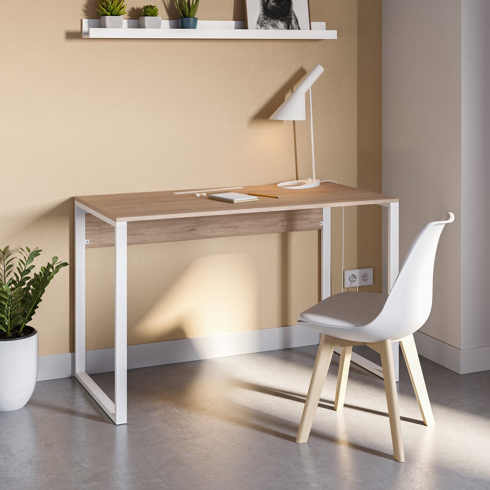 Decortie Inna Modern Multipurpose Computer Desk Oak Image 4