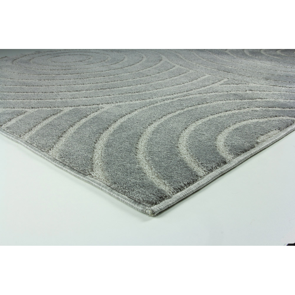 Eselle Rhythm Sculpt Grey Rug 160 x 230cm Image 5