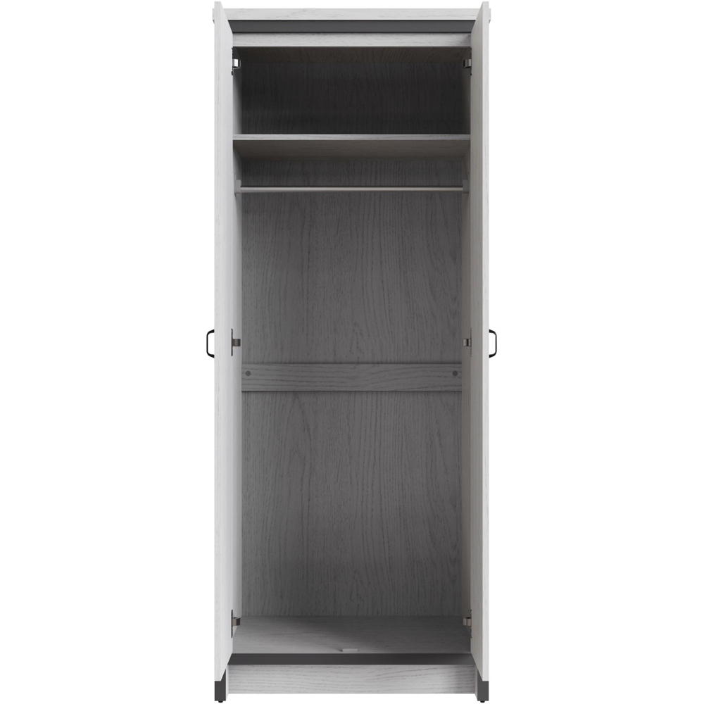 GFW Boston 2 Door White Oak Wardrobe Image 4