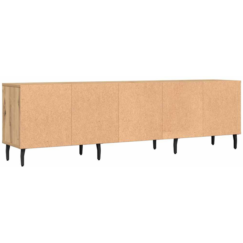 vidaXL 3 Door 3 Shelf Artisan Oak Wide TV Cabinet Image 7