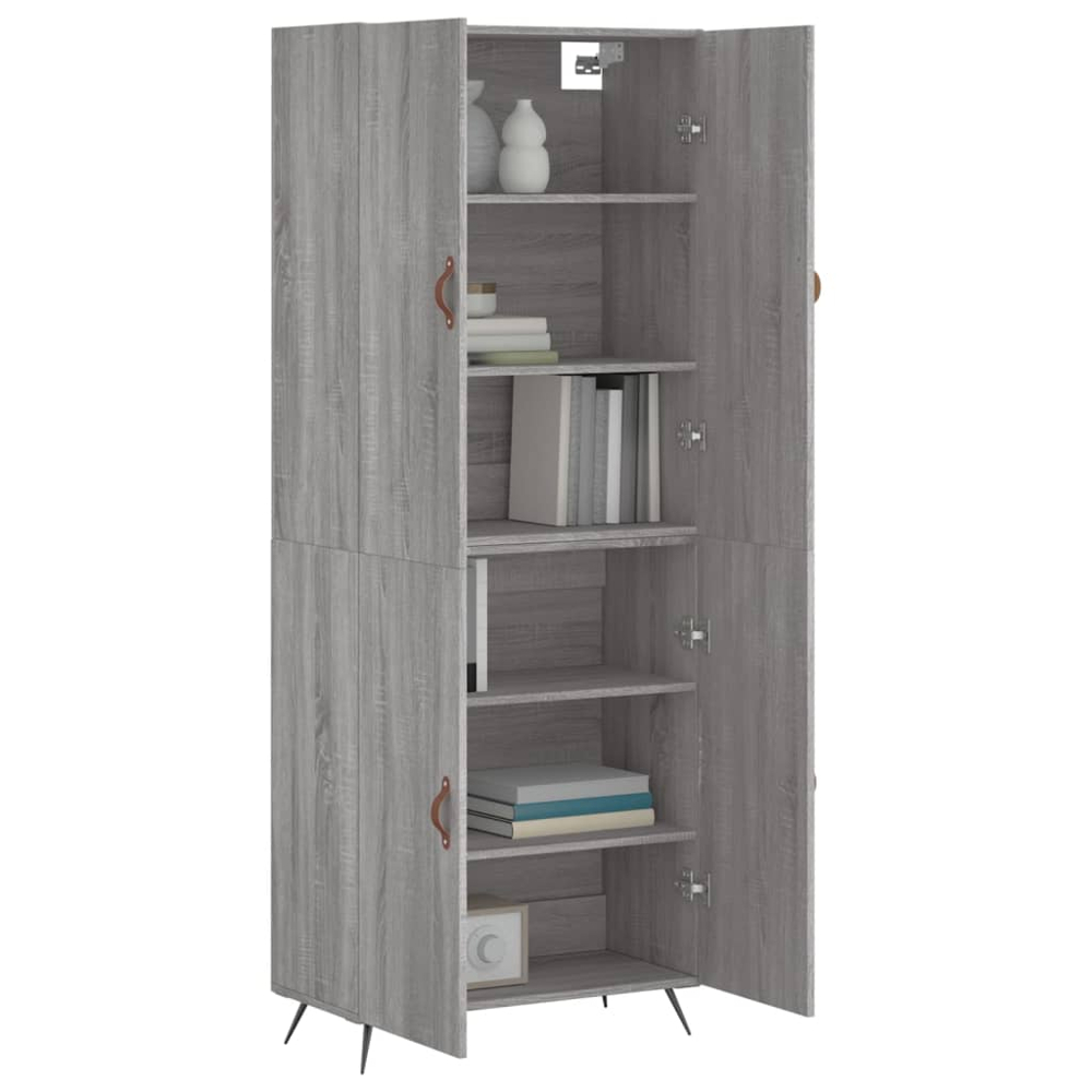 vidaXL 4 Door Grey Sonoma Highboard Image 3