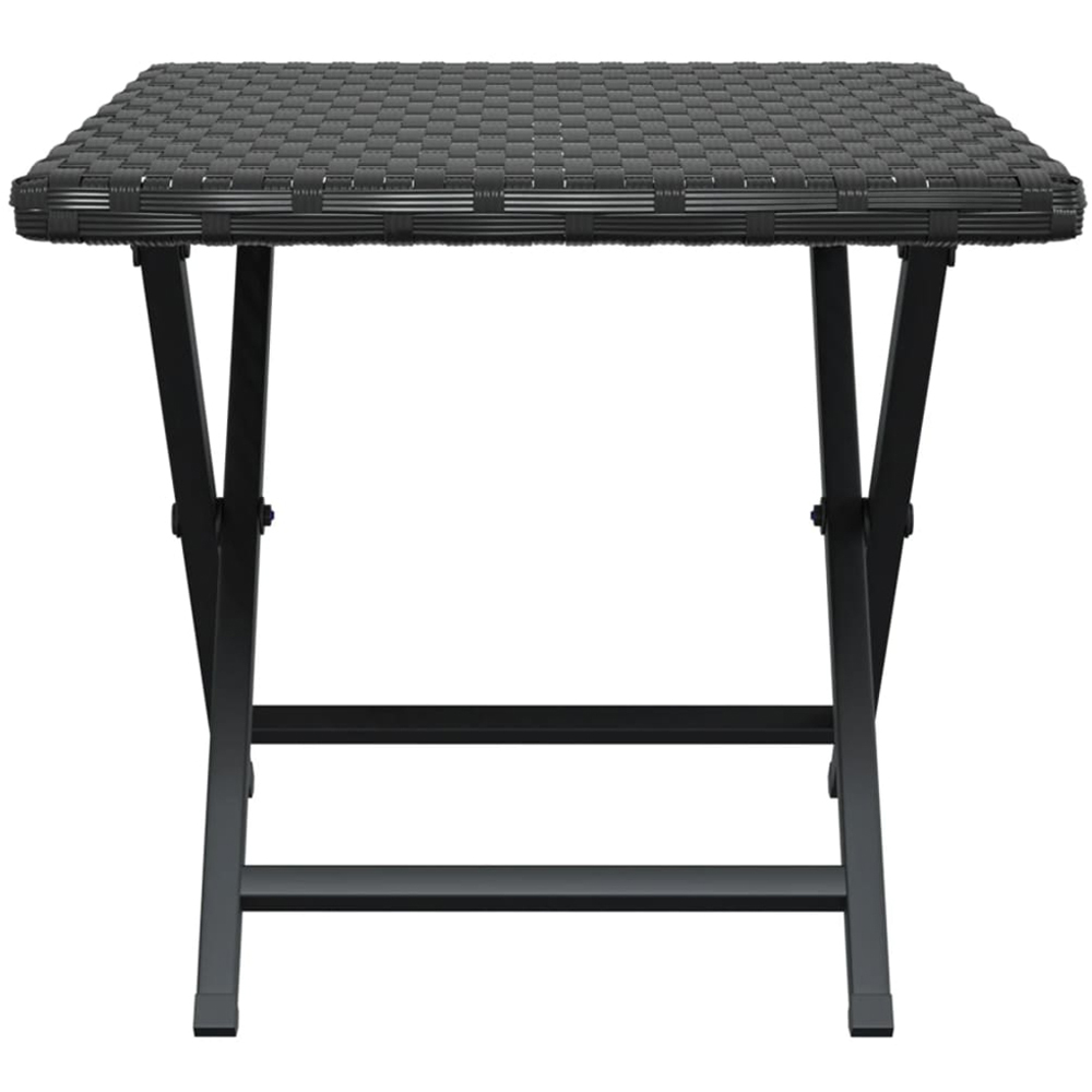 vidaXL Black Polyrattan Foldable Garden Table Image 4
