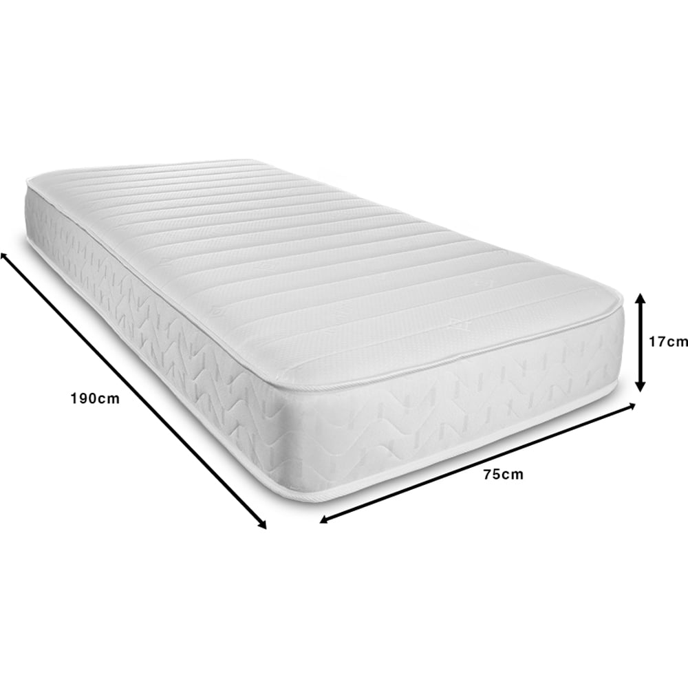 Starlight Beds Small Single White Straight Line Hybrid Memory Foam Spring Mattress Image 4