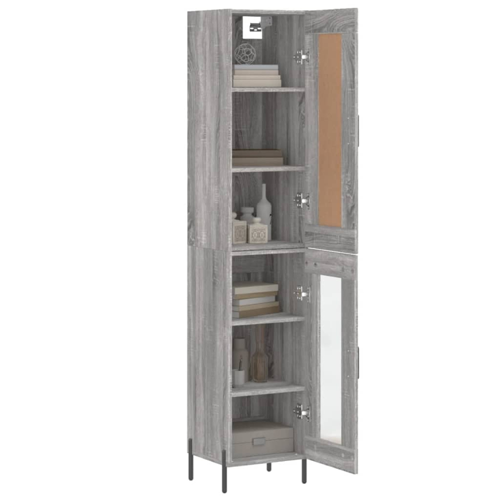 vidaXL 2 Door Grey Sonoma Highboard Image 3