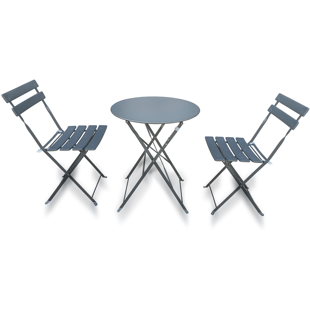 Florence 2 Seater Metal Foldable Bistro Set Image 2