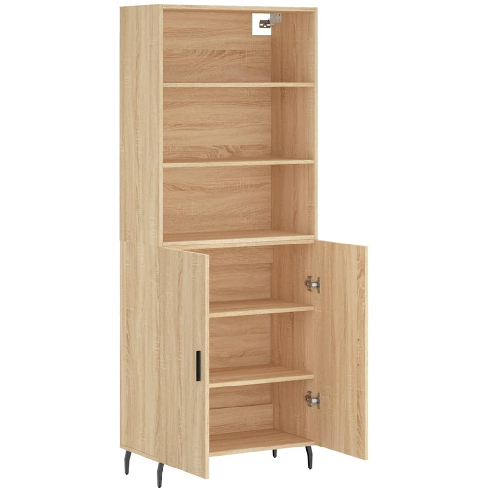 vidaXL 2 Door 3 Shelf Sonoma Oak Highboard Image 4