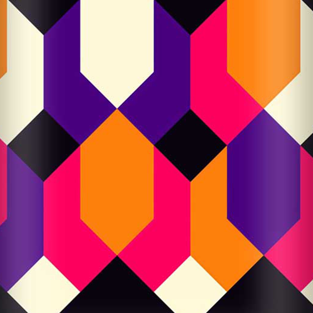 Warren Reed Designer Mini Cabin Coloured Abstract Pattern Suitcase Image 3