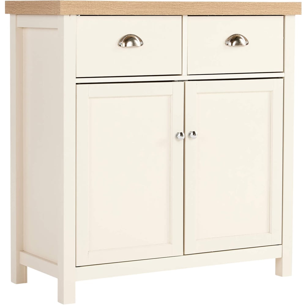 Home Source Avon 2 Door 2 Drawer Off White Sideboard Image 2
