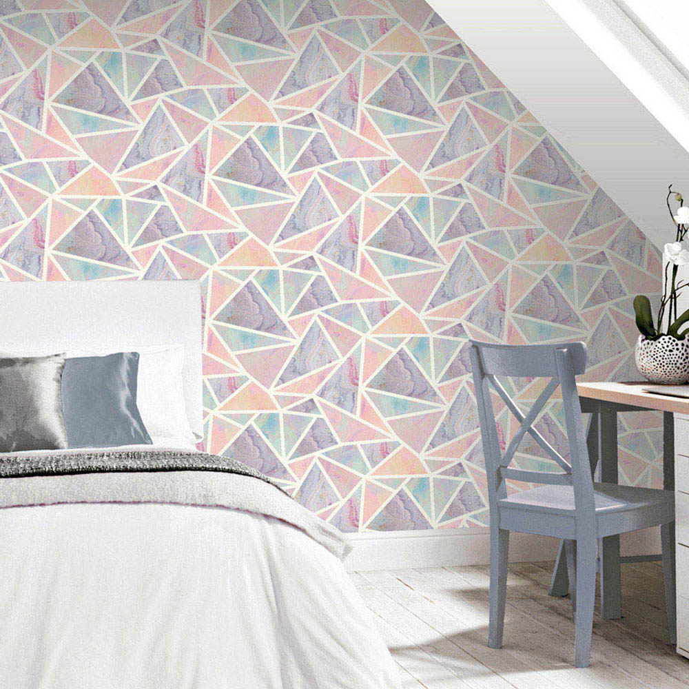 Arthouse Pastel Geometric Multicolour Wallpaper Image 4