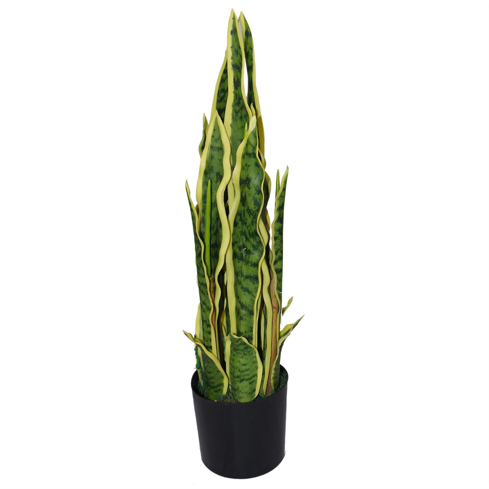 Leaf Yellow and Green Sansevieria Indoor Artificial Plant Pot 55cm Image 1