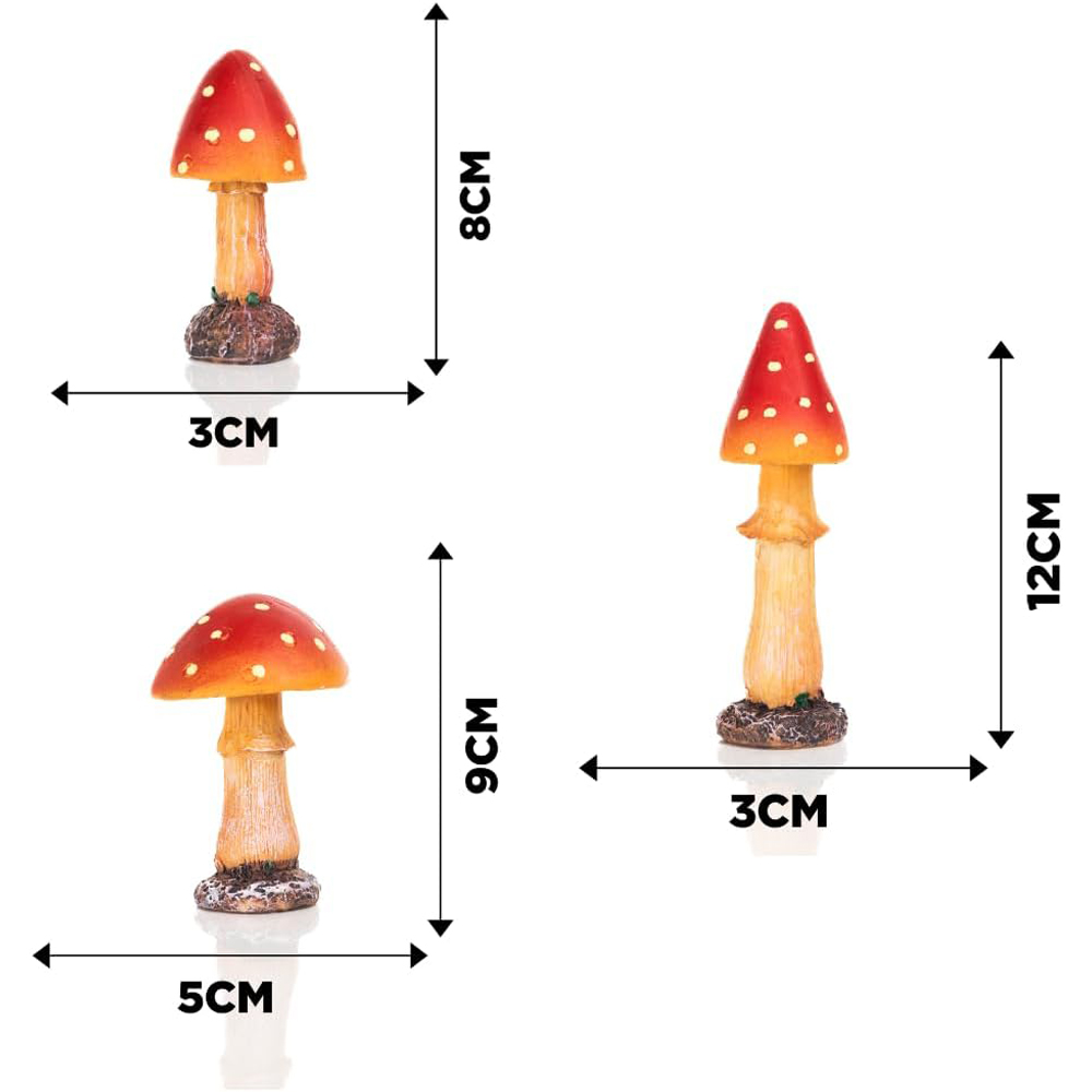 Marco Paul 8 Piece Red Mushroom Ornament Image 9