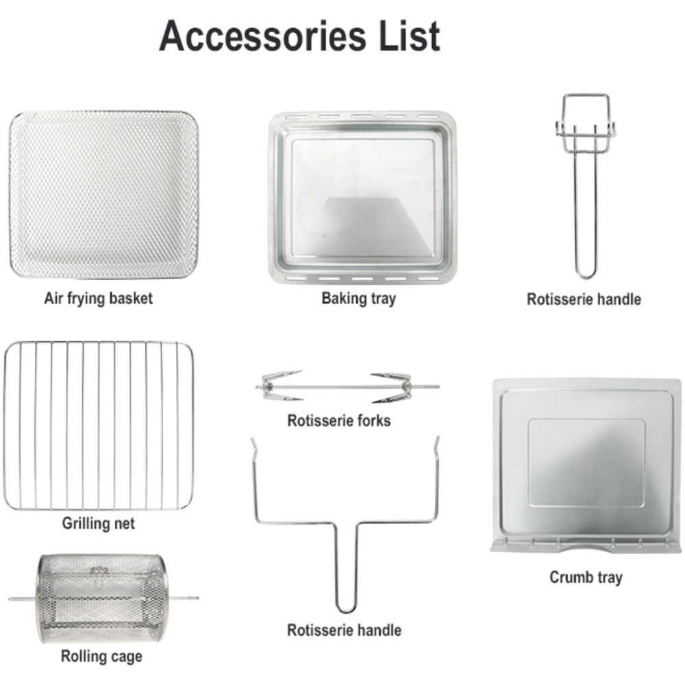 Ometa 81052 Black 28L Air Fryer Oven 1500W Image 5