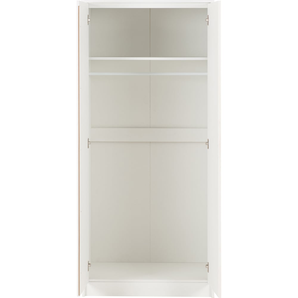 Seconique Malvern 2 Door White Wardrobe | Wilko