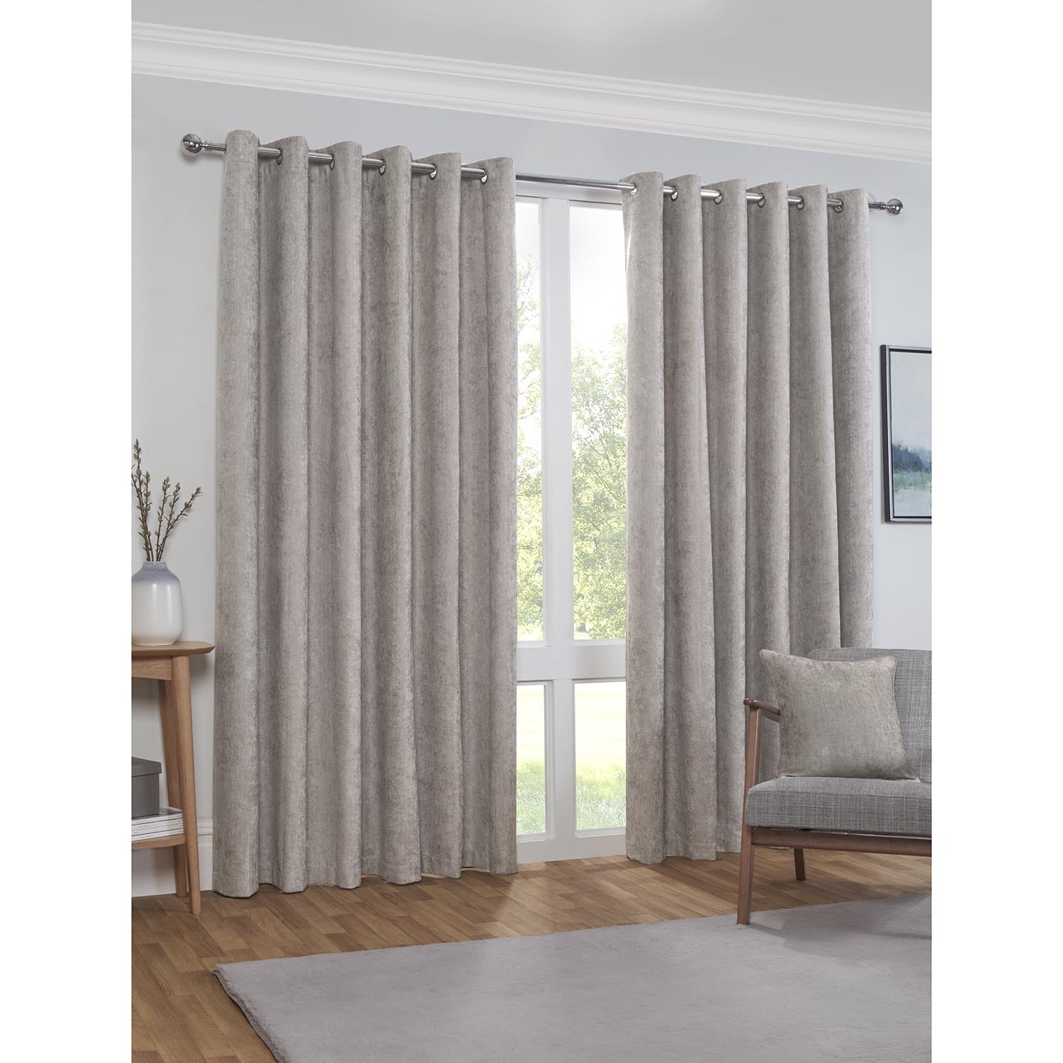 Alden Thermal Curtains - Dove Grey / 183cm / 168cm Image 2