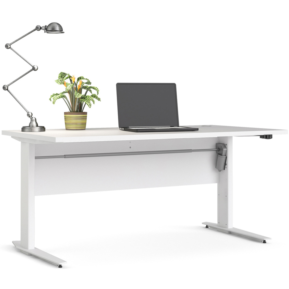 Florence Electric Height Adjustable Desk White Image 3