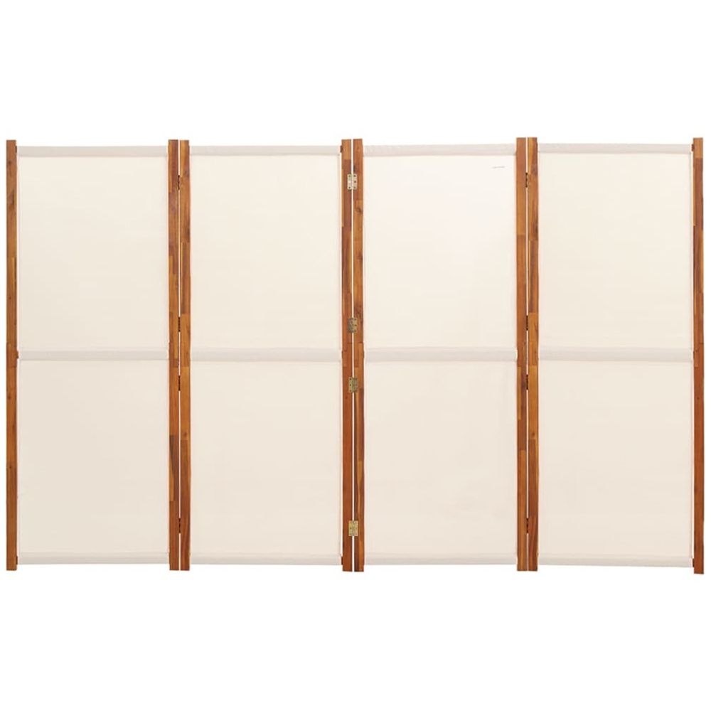 vidaXL Cream White 4 Panel Room Divider 280 x 180cm Image 3