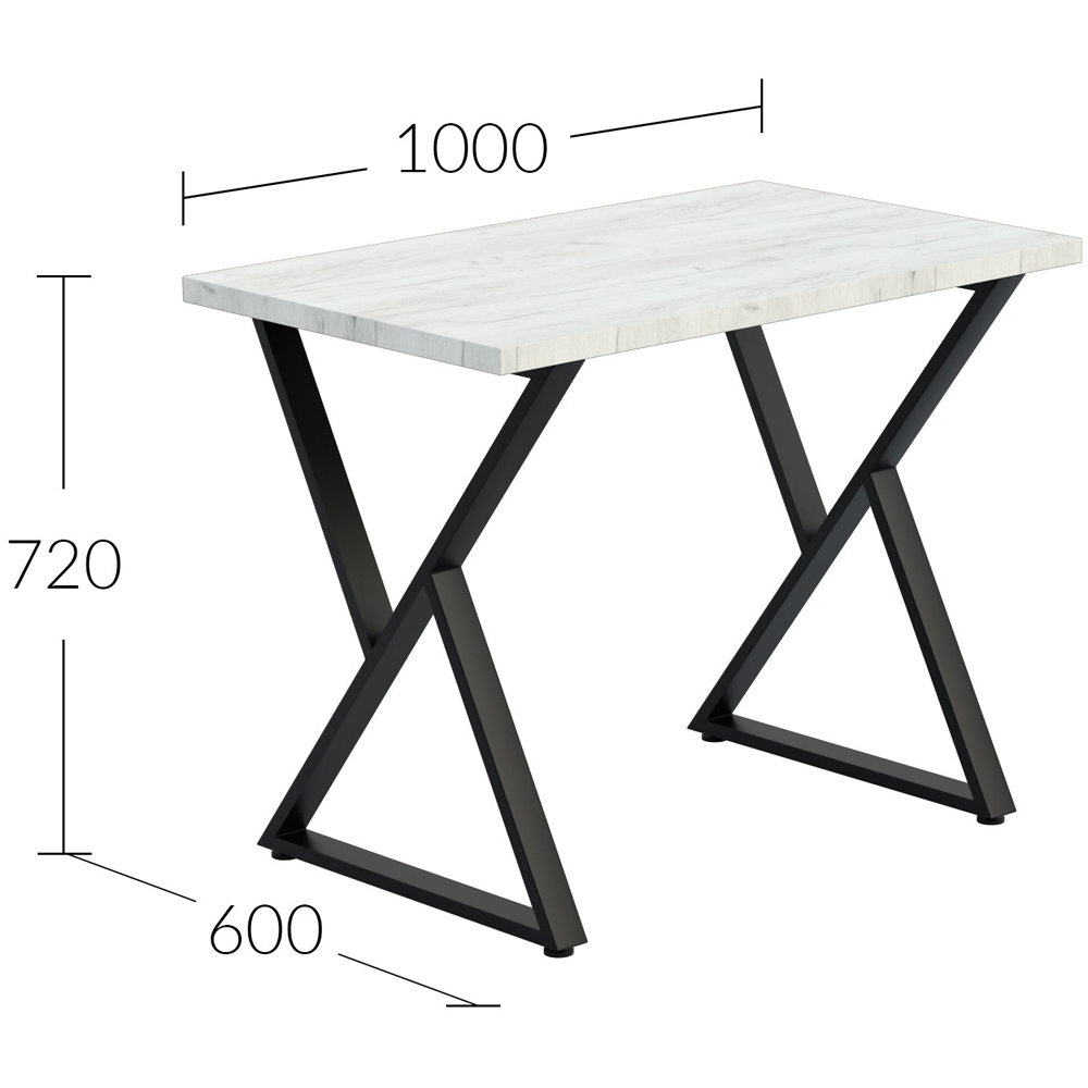 Shefa Chicago 4 Seater Dining Table White Craft Oak Image 4