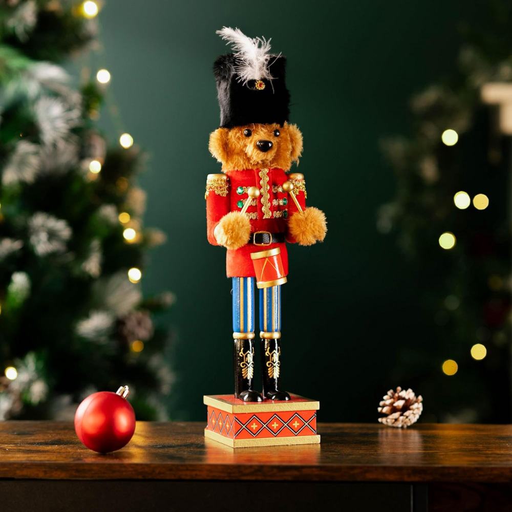 Marco Paul Teddy Bear Christmas Nutcracker Soldier Statue 38cm Image 2