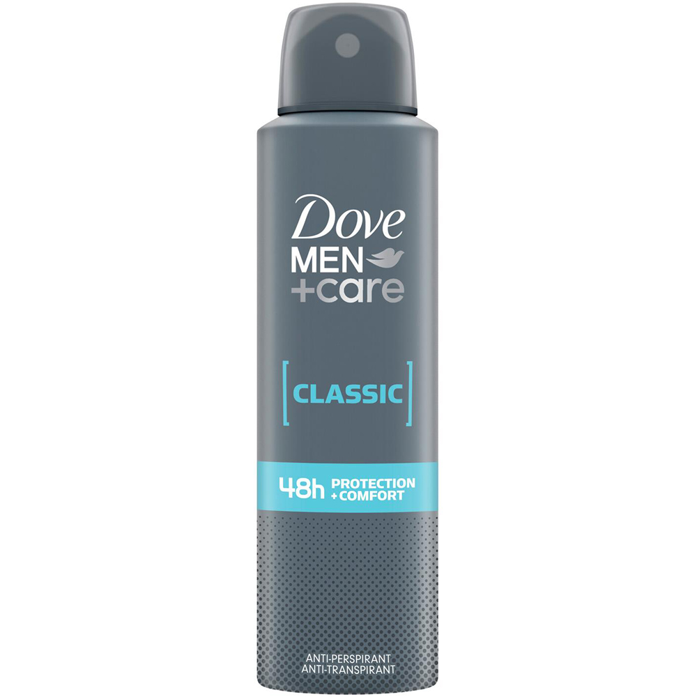 Dove Men+ Care Classic Sweat Protection Anti-Perspirant Deo 150ml 6 Pack Image 2