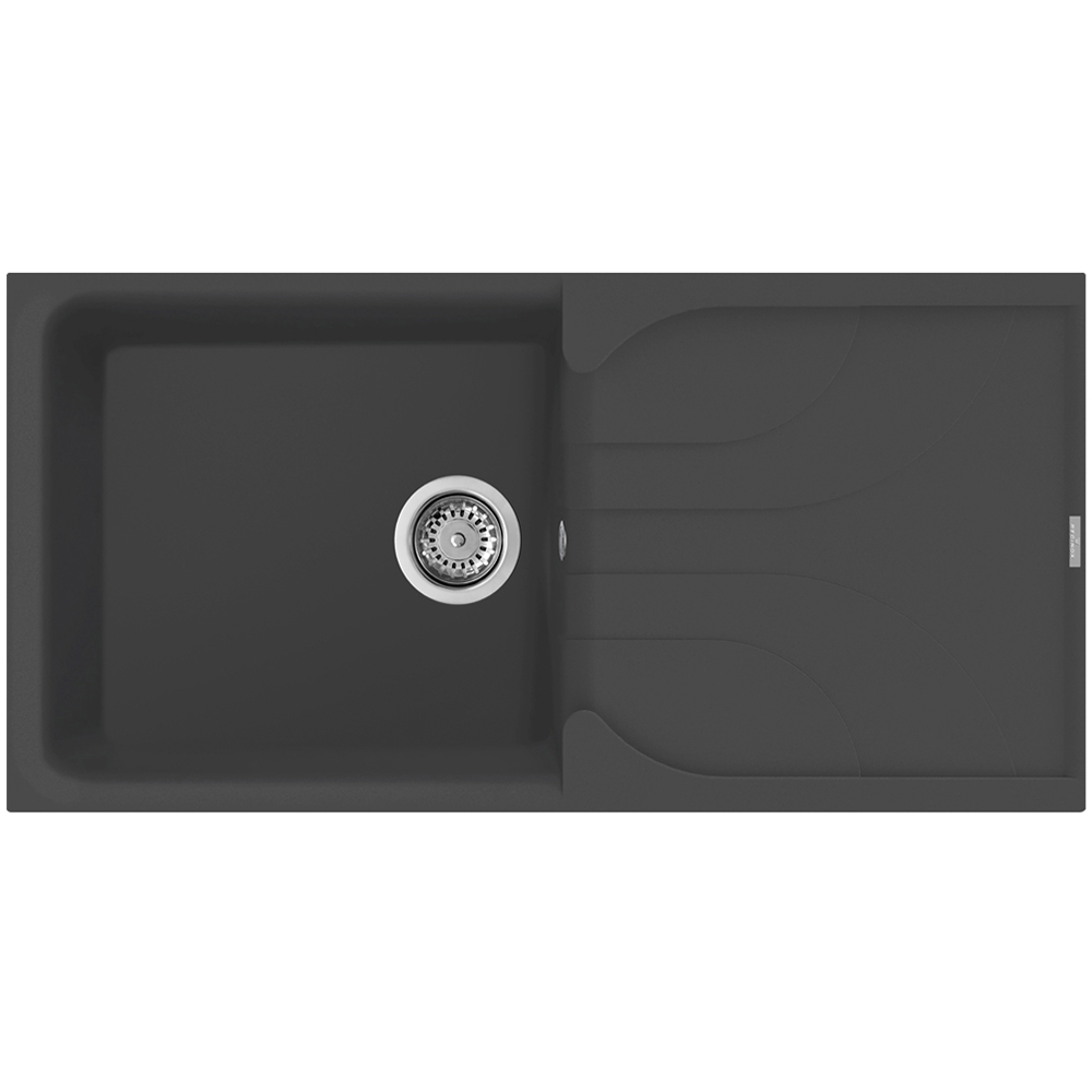 Reginox Ego 480 B Black Single Granite Sink 500 x 1000mm Image 1