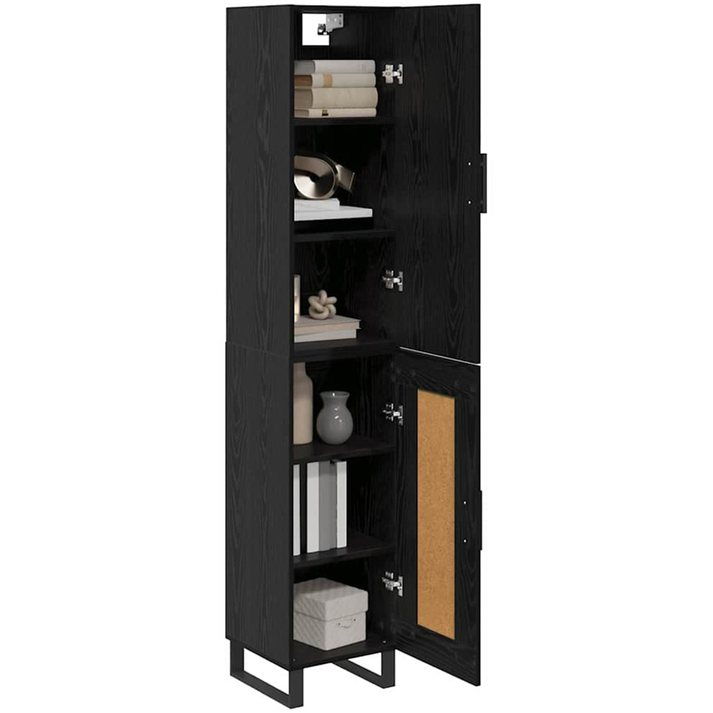 vidaXL 2 Door Black Oak Sideboard Image 3
