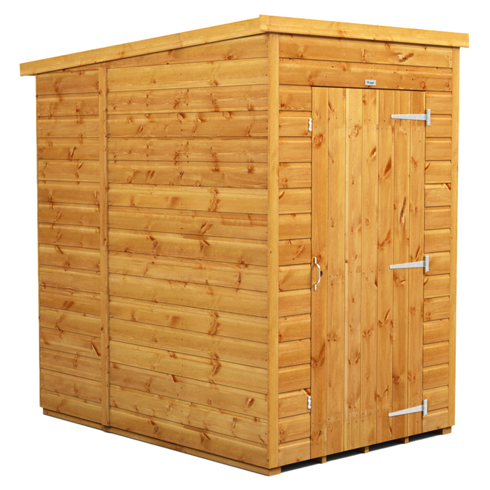 Power Sheds 4 x 6ft Pent Wooden Shed Image 1
