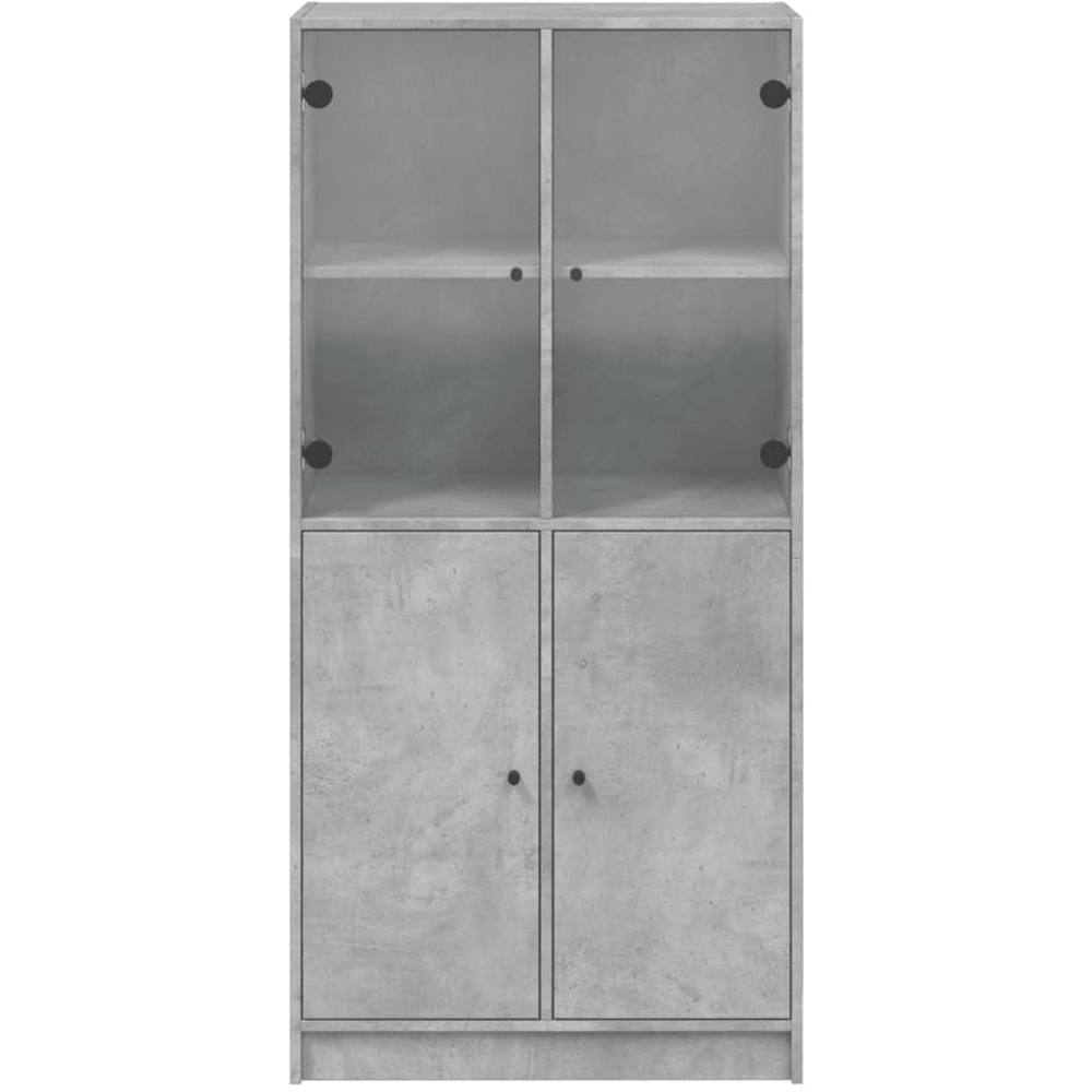 vidaXL 4 Door Concrete Grey Highboard Image 7