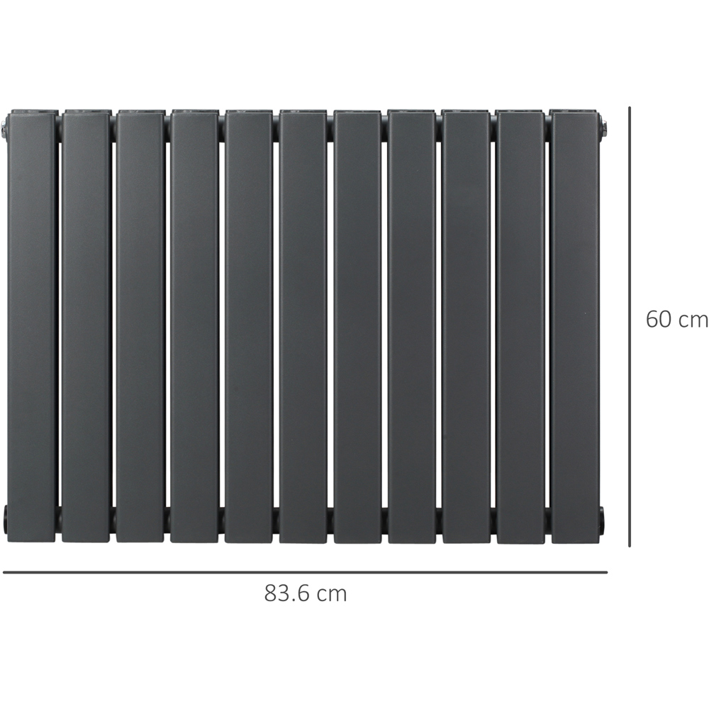 HOMCOM Grey Wall Mounted Panel Radiator 836 x 600mm Image 6
