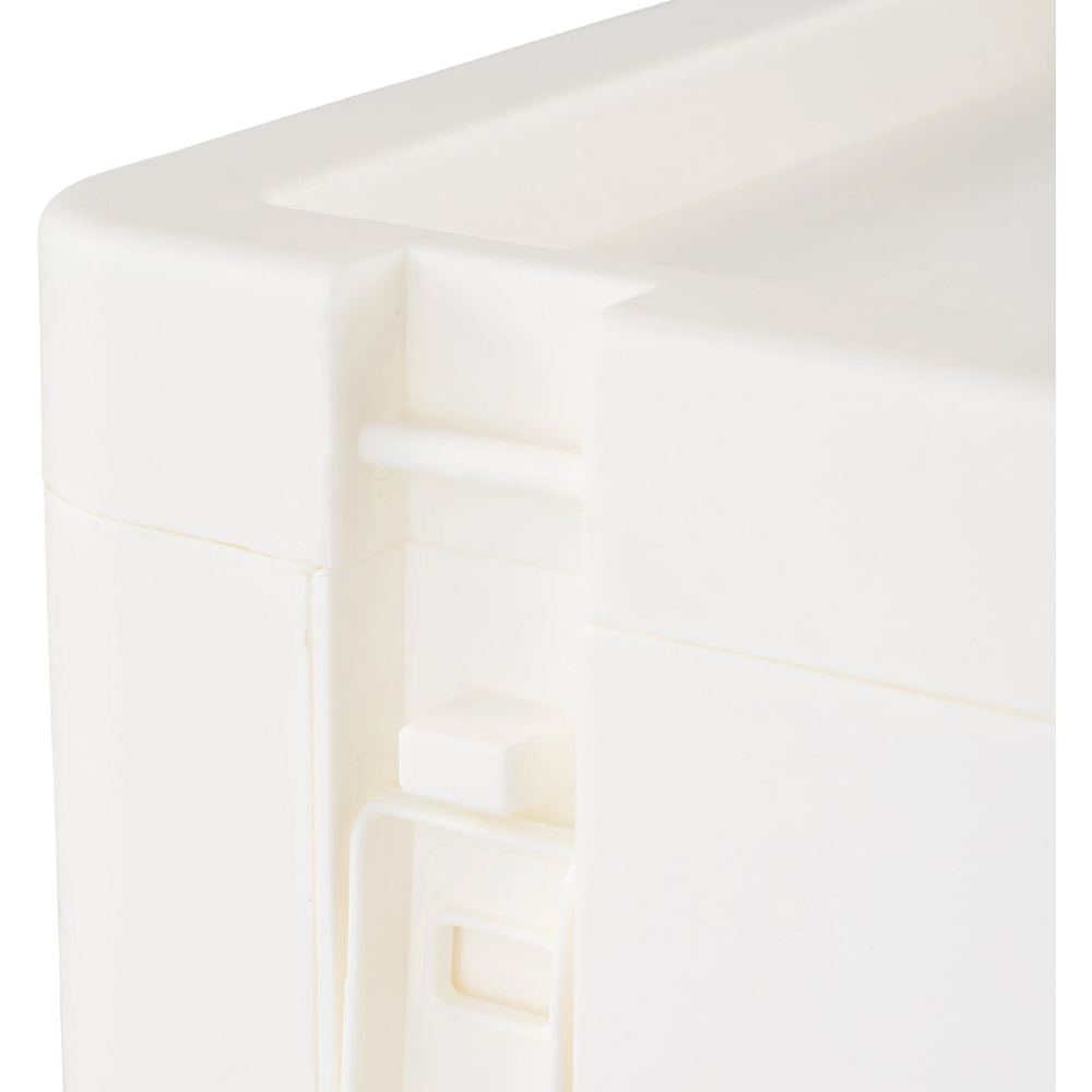 Living and Home 3-Tier White Slim Storage Cabinet with Wheels Image 5