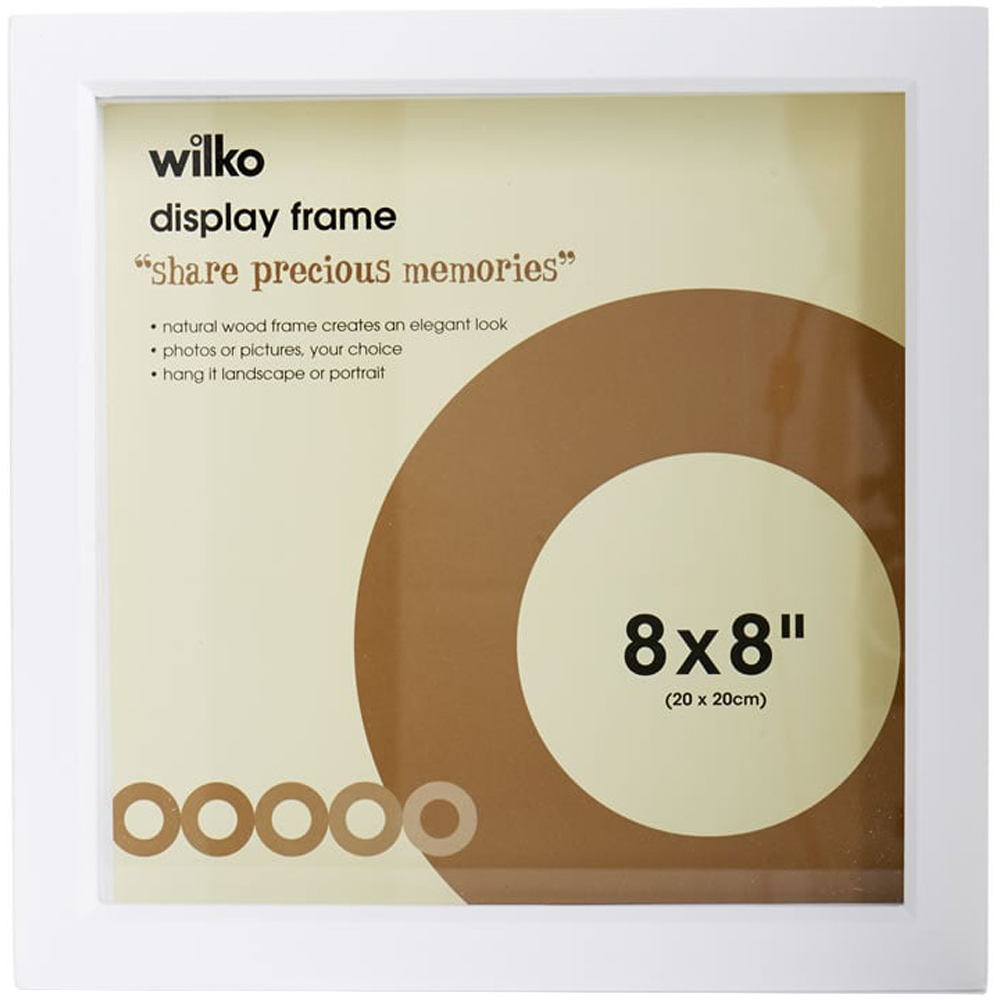 Wilko White Box Photo Frame 8 x 8 Inch Image 1