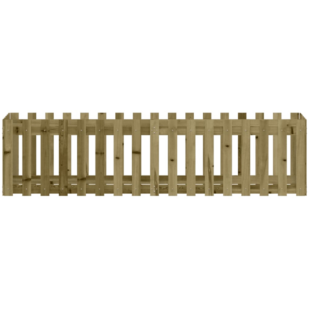 vidaXL Brown Impregnated Solid Pine Wood Raised Garden Bed 50 x 200 x 50cm Image 3