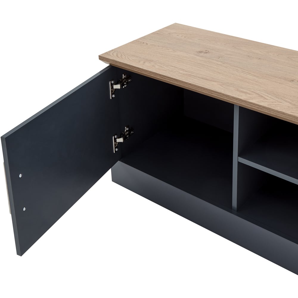 GFW Kendal Single Door 2 Shelf Slate Blue Small TV Unit Image 5