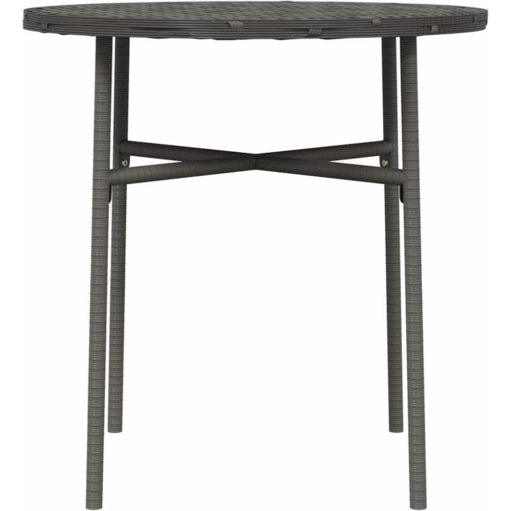 Walplus Grey PE Rattan Steel Coffee Table Image 4