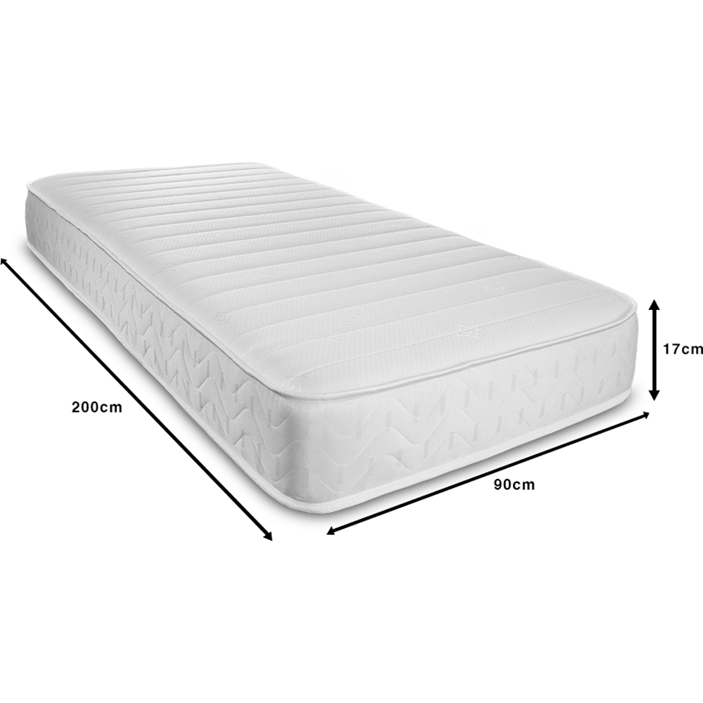 Starlight Beds European Single White Straight Line Hybrid Memory Foam Spring Mattress Image 4