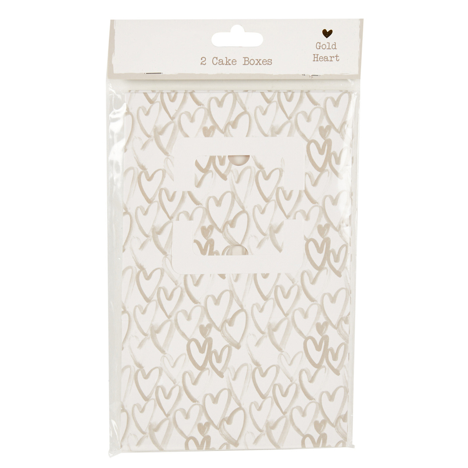 Pack of 2 Hearts Cake Boxes - Neutral Image 1