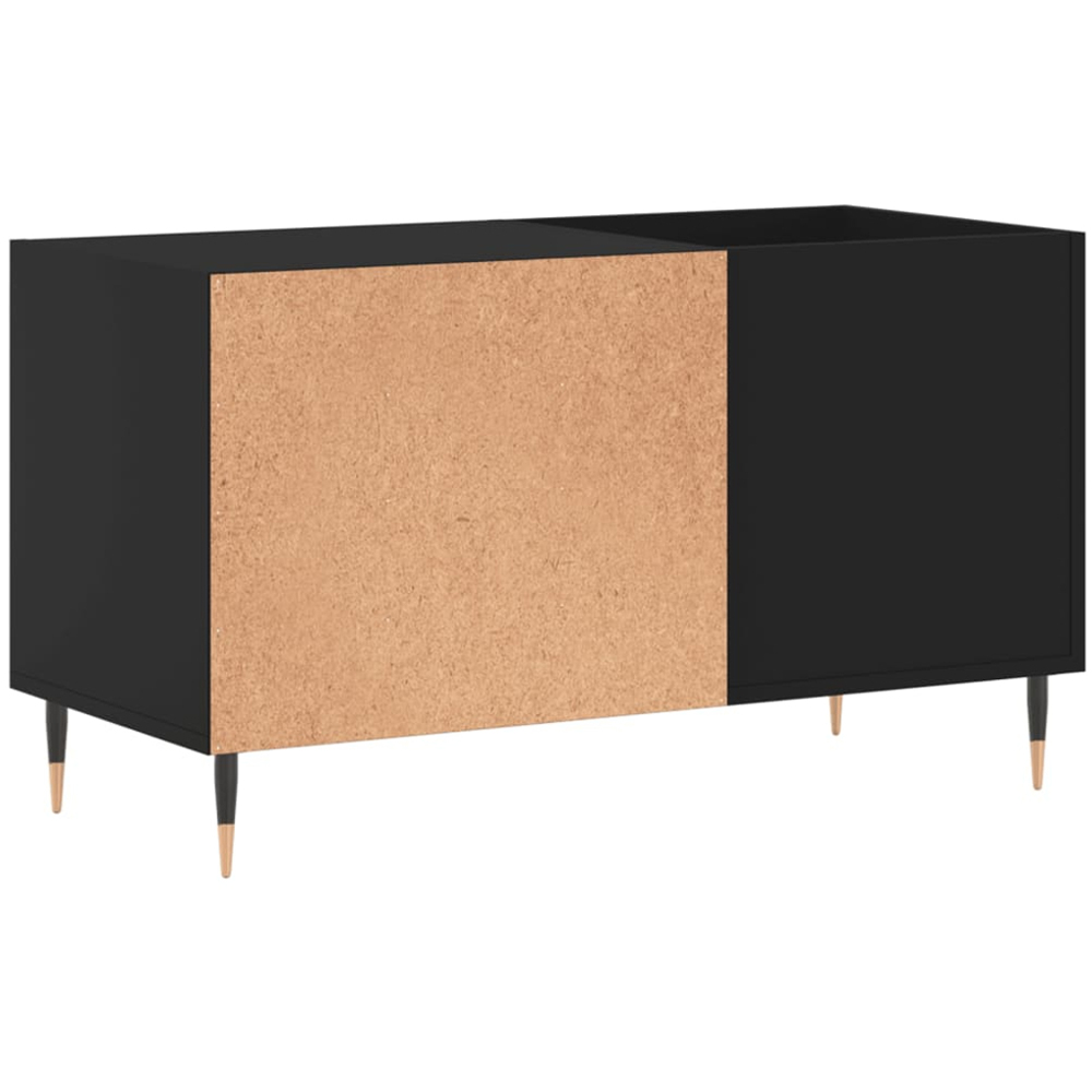 vidaXL 2 Shelf Black Record Cabinet Image 6