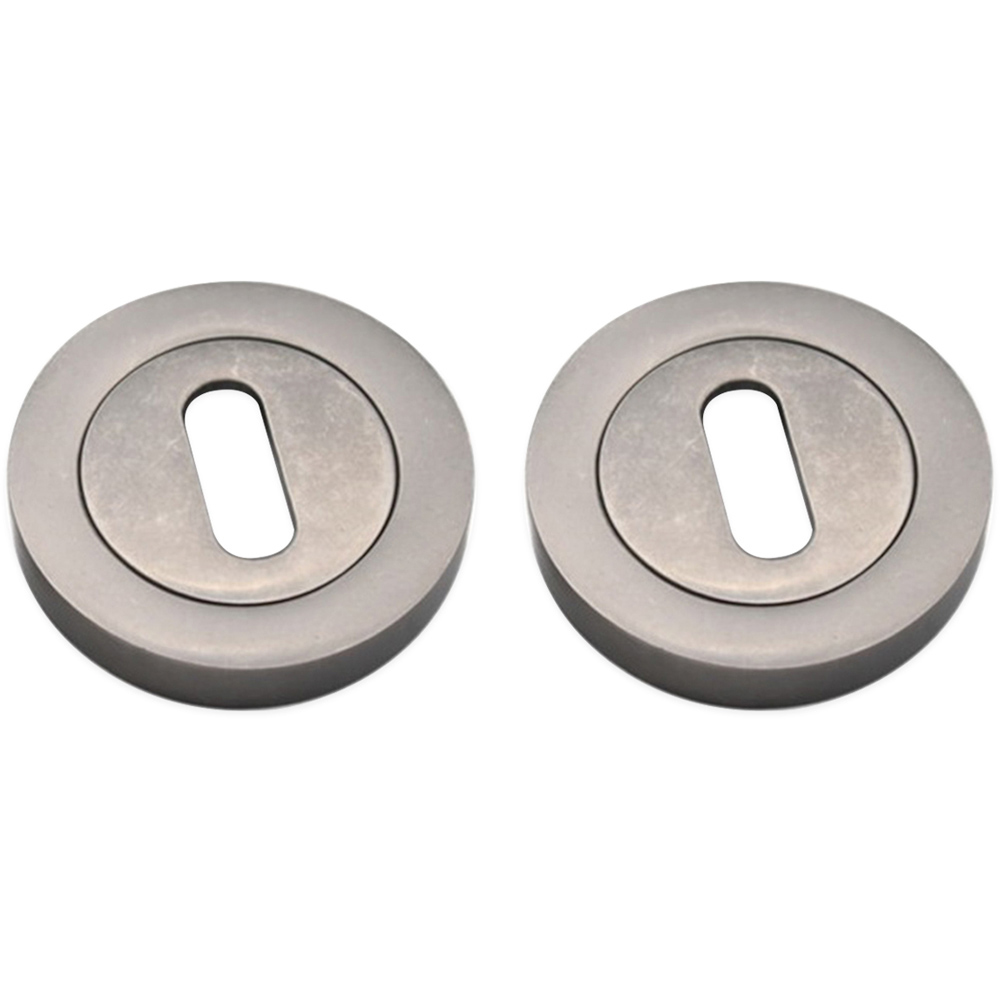 Spira Brass Pewter Oval Standard Escutcheon 2 Pack Image
