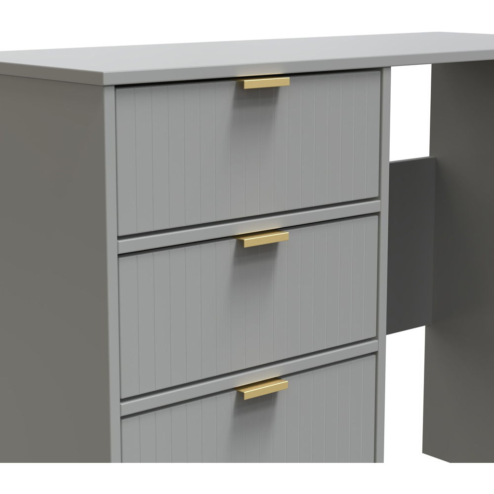 Crowndale 4 Drawer Dusk Grey Chest of Drawers with Desk Ready Assembled Image 5