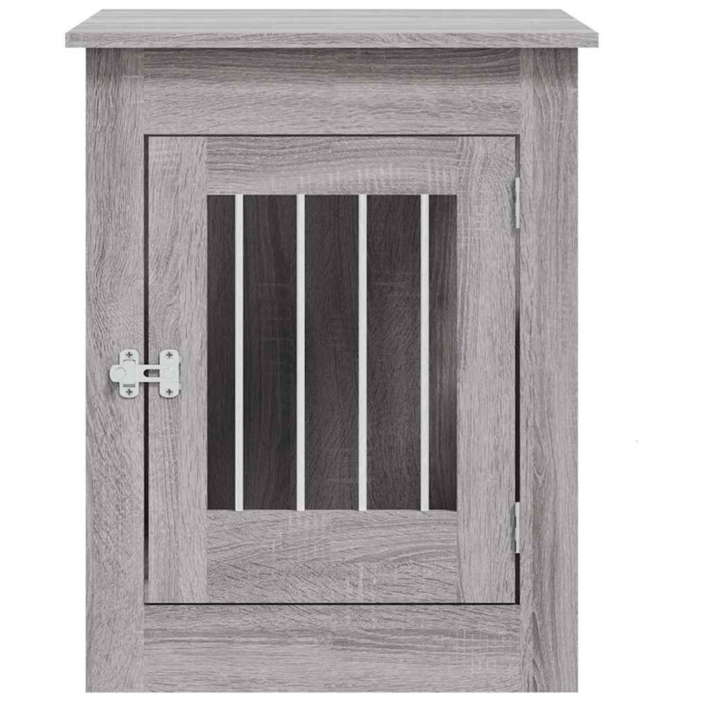 vidaXL Grey Sonoma Engineered Wood Dog Crate Furniture 68 x 55 x 80cm Image 7