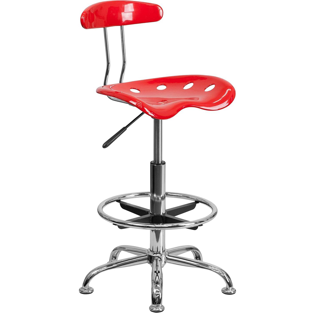 FWStyle Red Tractor Seat Style Bar Stool Image 2