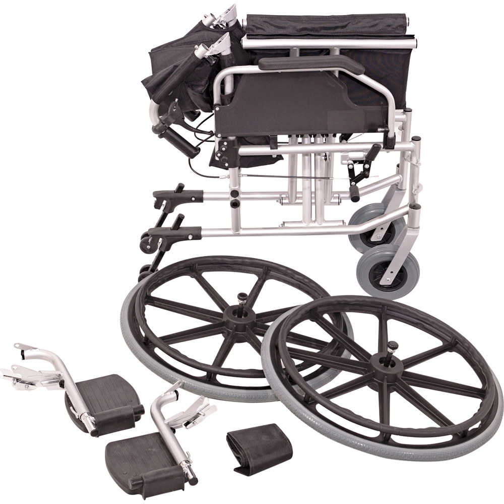 Aidapt Silver Steel Self propelled Wheelchair Image 6