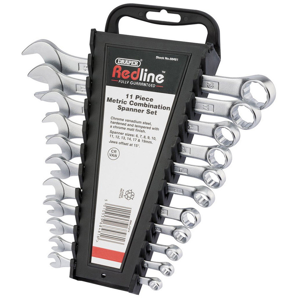 Draper Redline 11 Piece Metric Combination Spanner Set Image 1