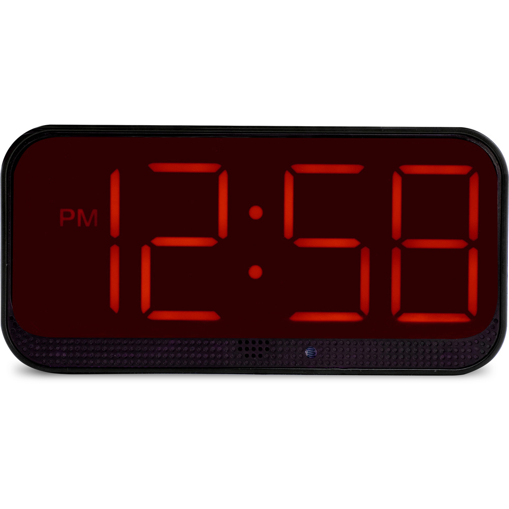 Acctim Silas Black and Red LED Wireless Digital Alarm Clock 14cm Image 2