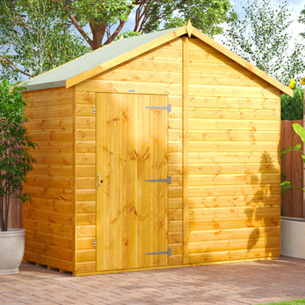 Power Sheds 4 x 8ft Apex Wooden Shed Image 2