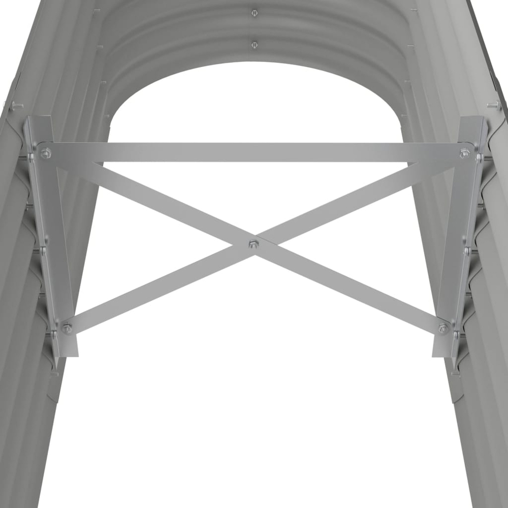 vidaXL Grey Galvanised Steel Raised Garden Bed 36 x 40 x 152cm Image 4